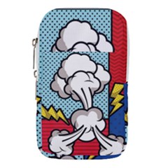 Rays Smoke Pop Art Style Vector Illustration Waist Pouch (small) by Pakemis