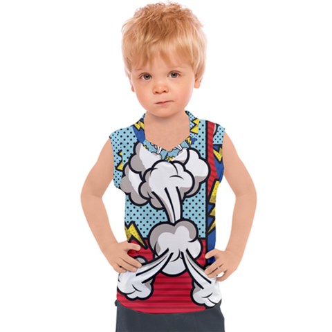 Rays Smoke Pop Art Style Vector Illustration Kids  Sport Tank Top by Pakemis