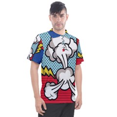 Rays Smoke Pop Art Style Vector Illustration Men s Polo Tee by Pakemis