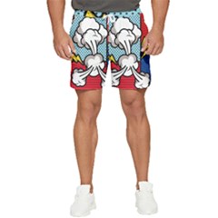 Rays Smoke Pop Art Style Vector Illustration Men s Runner Shorts by Pakemis