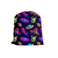 Space Pattern Drawstring Pouch (large) by Pakemis