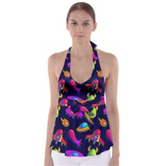 Space Pattern Babydoll Tankini Top by Pakemis