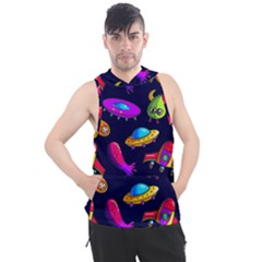 Space Pattern Men s Sleeveless Hoodie by Pakemis