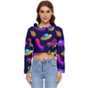 Space Pattern Women s Lightweight Cropped Hoodie View1