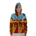 Pow Word Pop Art Style Expression Vector Women s Hooded Windbreaker View1