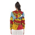 Pow Word Pop Art Style Expression Vector Women s Hooded Windbreaker View2