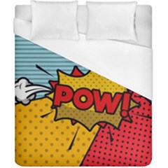 Pow Word Pop Art Style Expression Vector Duvet Cover (california King Size) by Pakemis