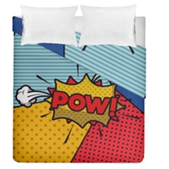 Pow Word Pop Art Style Expression Vector Duvet Cover Double Side (queen Size) by Pakemis