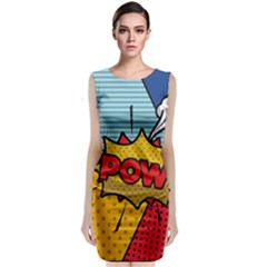 Pow Word Pop Art Style Expression Vector Classic Sleeveless Midi Dress by Pakemis