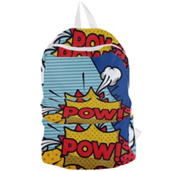 Pow Word Pop Art Style Expression Vector Foldable Lightweight Backpack by Pakemis