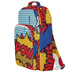 Pow Word Pop Art Style Expression Vector Double Compartment Backpack by Pakemis