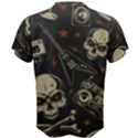 Grunge Seamless Pattern With Skulls Men s Cotton Tee View2