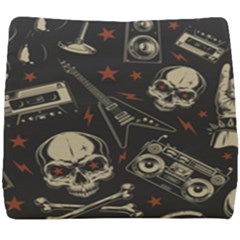 Grunge Seamless Pattern With Skulls Seat Cushion by Pakemis