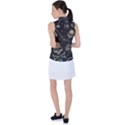 Grunge Seamless Pattern With Skulls Women s Sleeveless Polo Tee View2