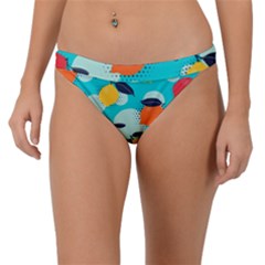 Pop Art Style Citrus Seamless Pattern Band Bikini Bottom by Pakemis