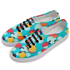 Pop Art Style Citrus Seamless Pattern Women s Classic Low Top Sneakers by Pakemis