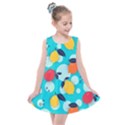 Pop Art Style Citrus Seamless Pattern Kids  Summer Dress View1