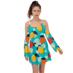 Pop Art Style Citrus Seamless Pattern Boho Dress by Pakemis