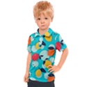 Pop Art Style Citrus Seamless Pattern Kids  Polo Tee View1