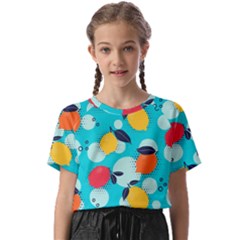 Pop Art Style Citrus Seamless Pattern Kids  Basic Tee by Pakemis