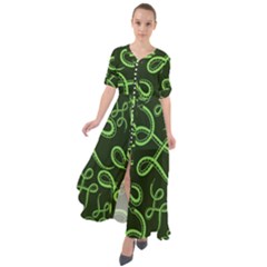 Snakes Seamless Pattern Waist Tie Boho Maxi Dress by Pakemis