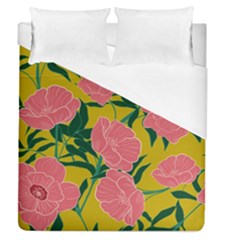 Pink Flower Seamless Pattern Duvet Cover (queen Size) by Pakemis