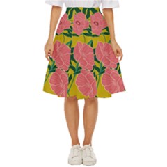 Pink Flower Seamless Pattern Classic Short Skirt by Pakemis