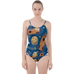 Missile Pattern Cut Out Top Tankini Set by Pakemis