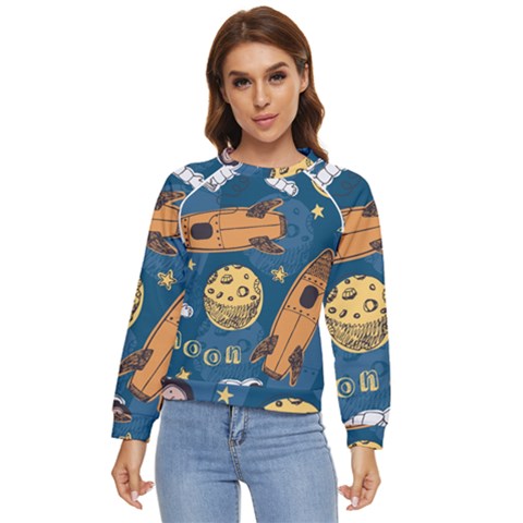 Missile Pattern Women s Long Sleeve Raglan Tee by Pakemis