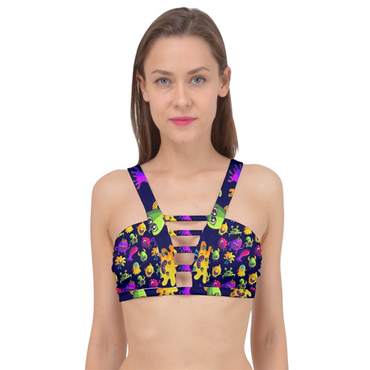 Space Patterns Cage Up Bikini Top