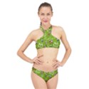 Seamless Pattern With Kids High Neck Bikini Set View1