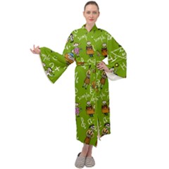 Seamless Pattern With Kids Maxi Velour Kimono by Pakemis