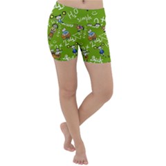 Seamless Pattern With Kids Lightweight Velour Yoga Shorts by Pakemis