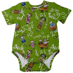 Seamless Pattern With Kids Baby Short Sleeve Onesie Bodysuit