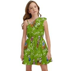 Seamless Pattern With Kids Kids  One Shoulder Party Dress by Pakemis