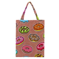 Doughnut Doodle Colorful Seamless Pattern Classic Tote Bag by Pakemis