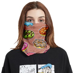 Doughnut Doodle Colorful Seamless Pattern Face Covering Bandana (two Sides)