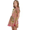 Doughnut Doodle Colorful Seamless Pattern Kids  Sweet Collar Dress View3