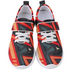 Graffiti Detail Wallpaper Texture Background Women s Velcro Strap Shoes by Pakemis