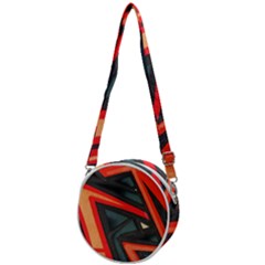 Graffiti Detail Wallpaper Texture Background Crossbody Circle Bag by Pakemis