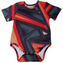 Graffiti Detail Wallpaper Texture Background Baby Short Sleeve Onesie Bodysuit