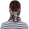 Day Dead Skull With Floral Ornament Flower Seamless Pattern Face Seamless Bandana (Adult) View2