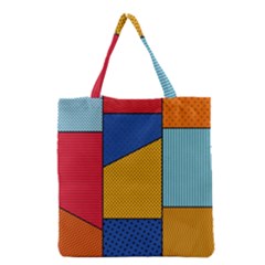 Dotted Colors Background Pop Art Style Vector Grocery Tote Bag