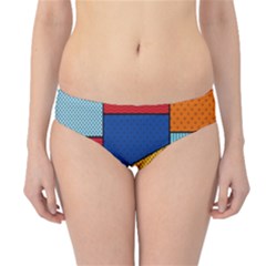 Dotted Colors Background Pop Art Style Vector Hipster Bikini Bottoms by Pakemis