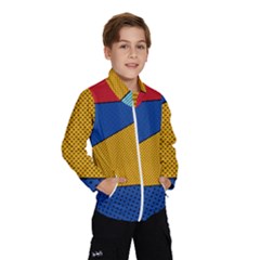 Dotted Colors Background Pop Art Style Vector Kids  Windbreaker by Pakemis