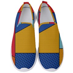 Dotted Colors Background Pop Art Style Vector Men s Slip On Sneakers by Pakemis