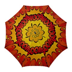 Explosion Boom Pop Art Style Golf Umbrellas by Pakemis