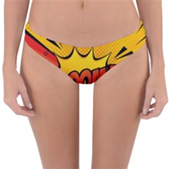 Explosion Boom Pop Art Style Reversible Hipster Bikini Bottoms by Pakemis