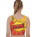 Explosion Boom Pop Art Style Velvet Racer Back Crop Top View2