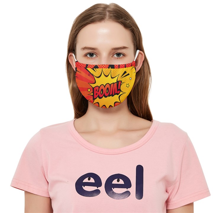 Explosion Boom Pop Art Style Cloth Face Mask (Adult)